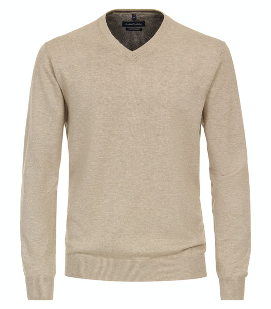 Pullover mit V-Ausschnitt uni 004430