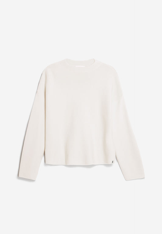 MERINAA LINKS LINKS Strick Pullover Solid, oatmilk