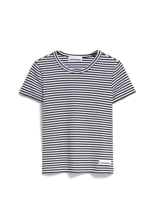 KARDAA STRIPES Shirts T-Shirt Solid, black-white