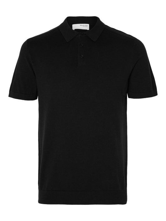 SLHBERG SS KNIT POLO NOOS