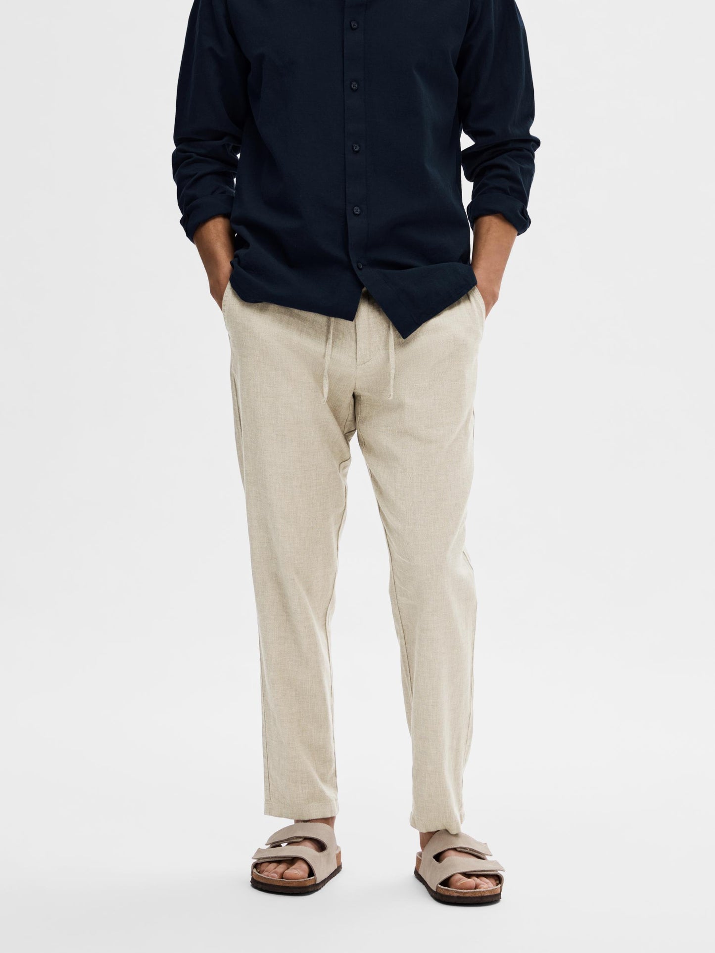 SLH172-SLIMTAPE BRODY LINEN PANT NOOS