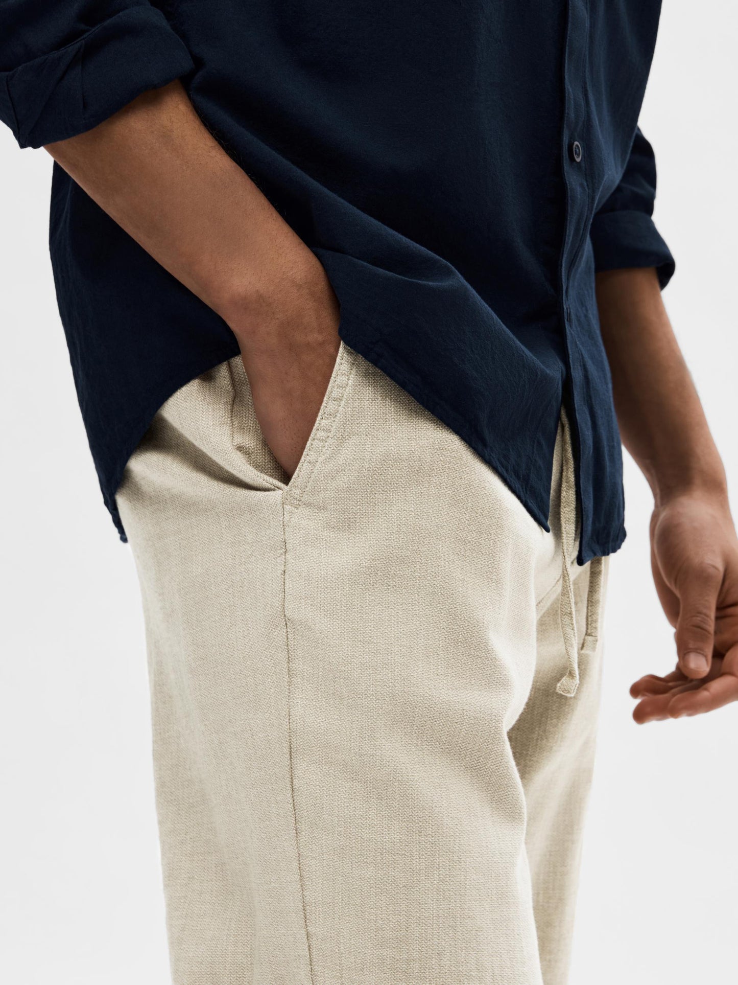 SLH172-SLIMTAPE BRODY LINEN PANT NOOS