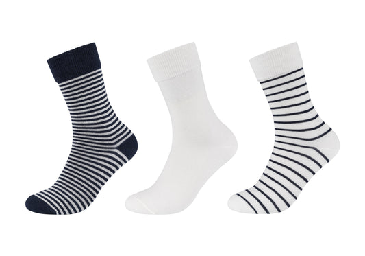 Unisex essentials organic patterned Socks 3p