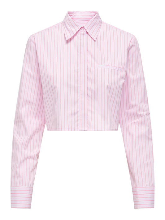 ONLHOLLY MICHELLE STRIPE CROP SHIRT WVN