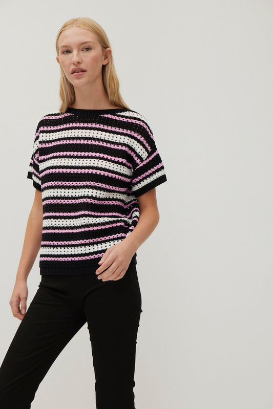 Openwork T-Shirt knitted