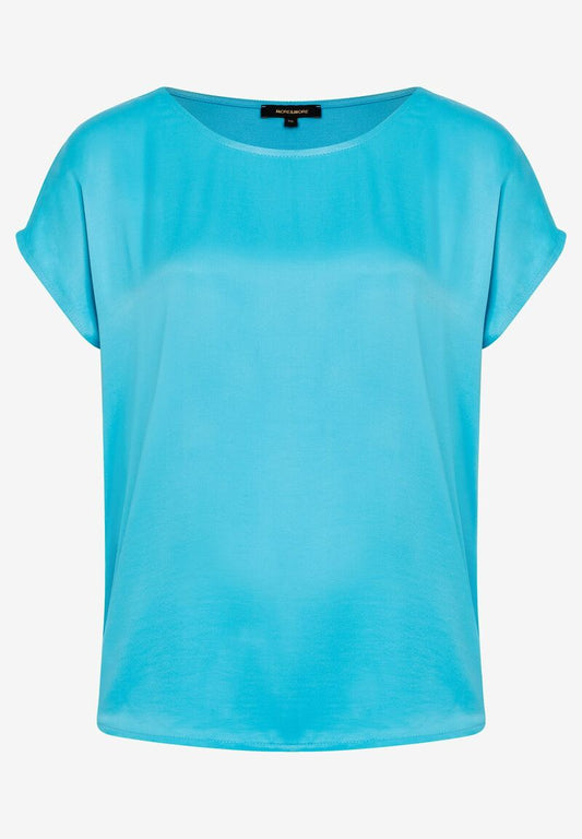 Shirt mit Satinfront  türkis  Frühjahrs-Kollektion