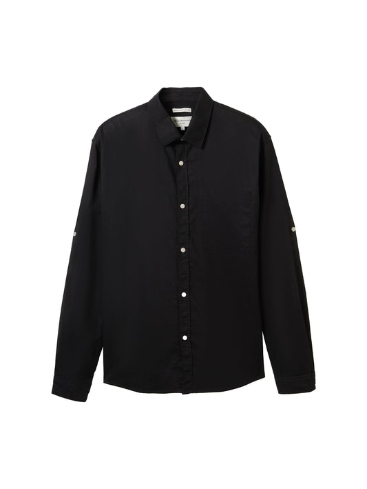 relaxed cotton linen shirt