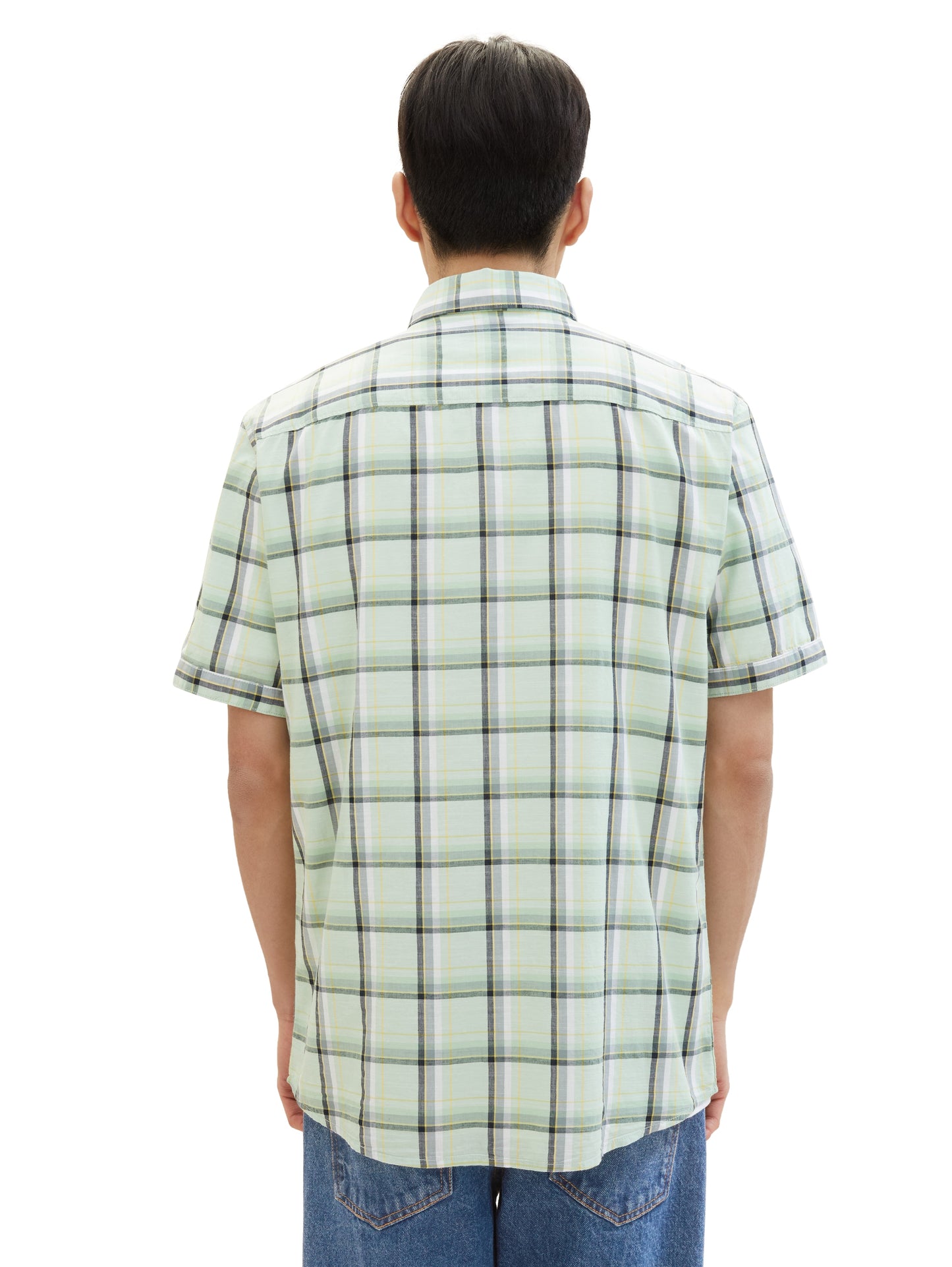 checked slubyarn shirt