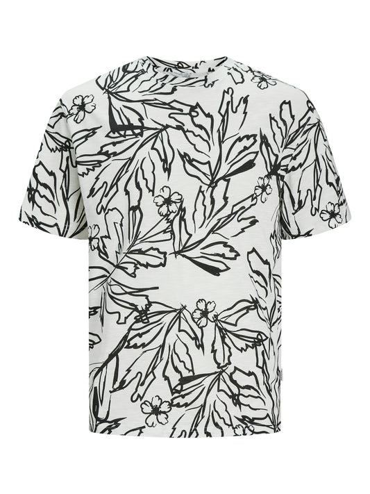 JORLAFAYETTE AOP TEE SS CREW NECK LN