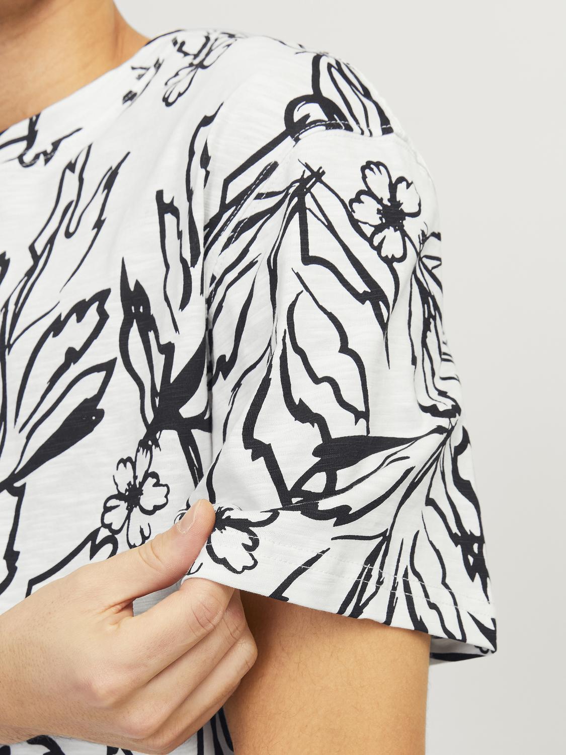 JORLAFAYETTE AOP TEE SS CREW NECK LN