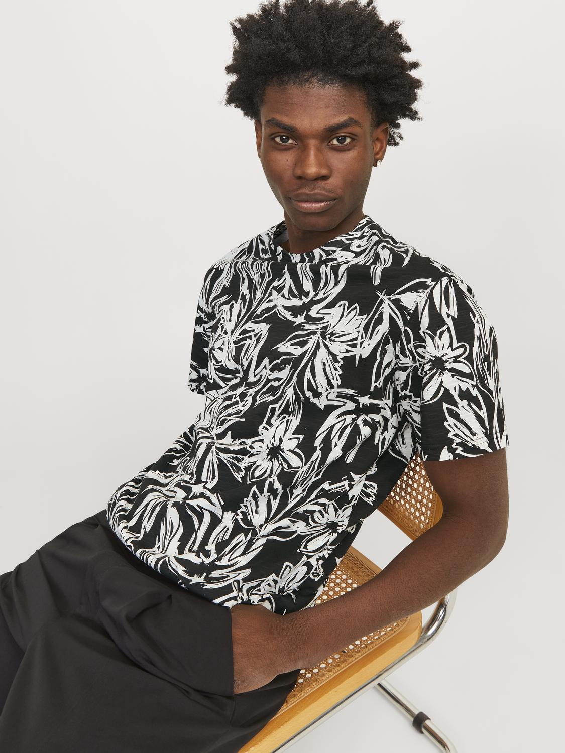JORLAFAYETTE AOP TEE SS CREW NECK LN