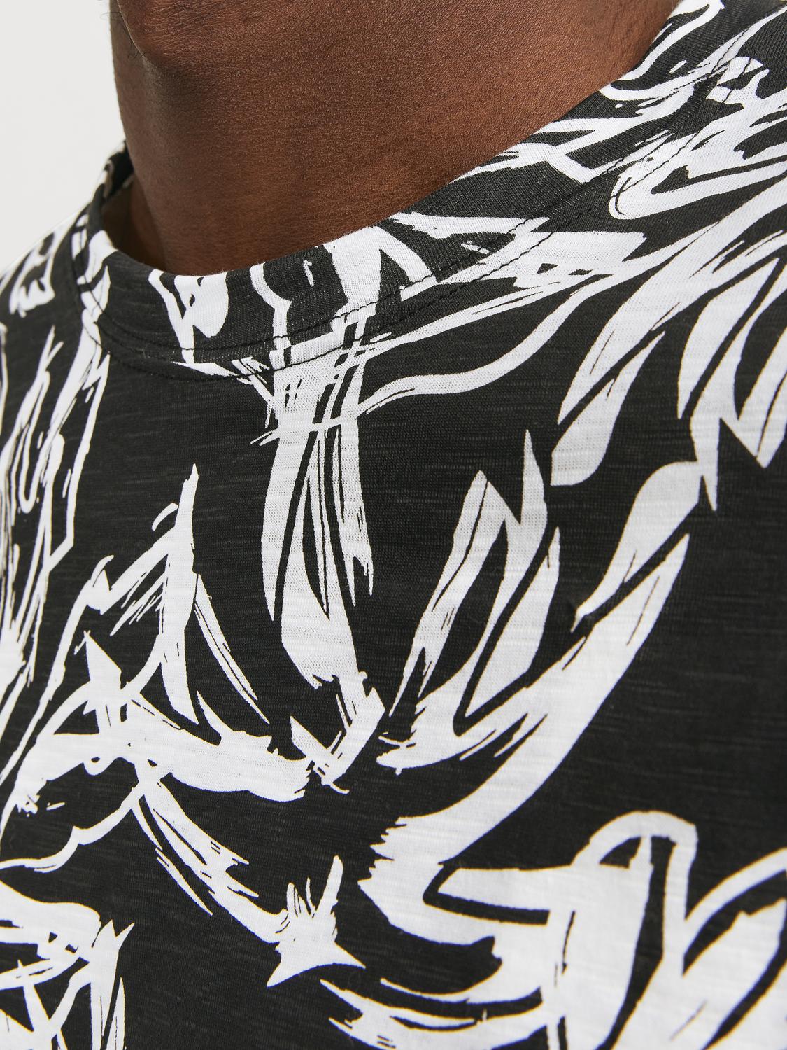 JORLAFAYETTE AOP TEE SS CREW NECK LN